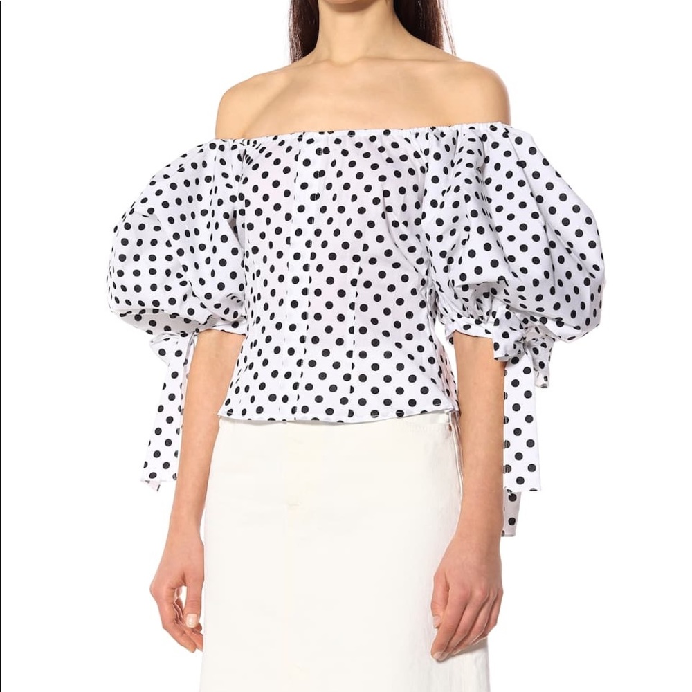 CAROLINE CONSTAS “NELLA” POLKA-DOT TOP .